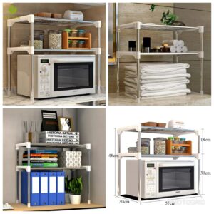 Big Size 2-Layer Multi-purpose Microwave Stand Organizer