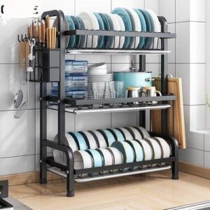 3 Tier high quality carbon steel dish rack