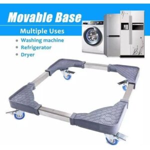 Washing Machine Fridge Stand Base Adjustable Trolley Mover With Lockable wheels